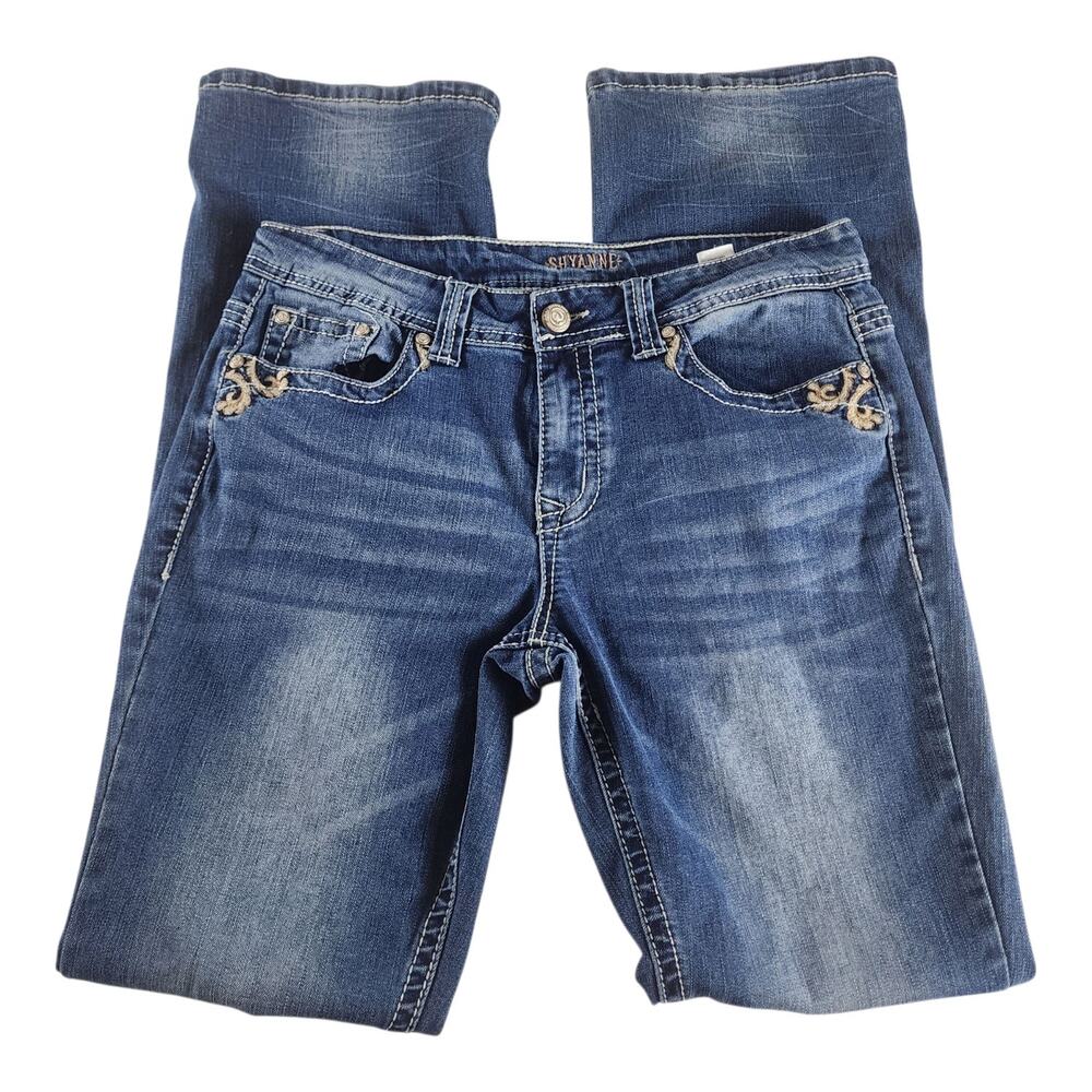 Shyanne 30R Low Rise Embellished Bootcut Jeans Western Cowgirl Y2K